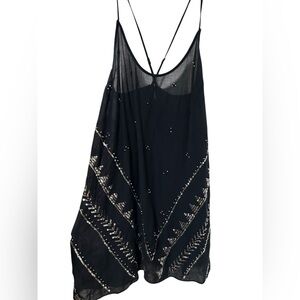 Intimately Free People black sequin Spaghetti Strap slip mini Dress